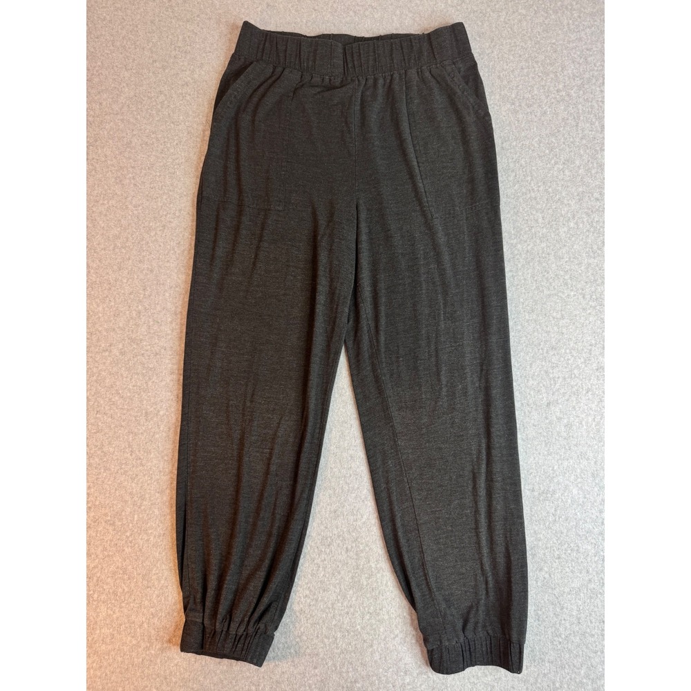 Fabletics Womens Charcoal Gray Heathered Jogger Pants Elastic Waist Pockets M